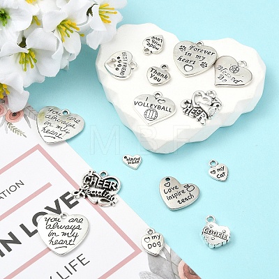 15Pcs 15 Styles Tibetan Style Alloy Pendants FIND-YW0011-88-1