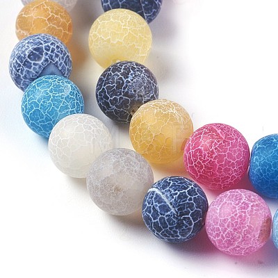 Natural Weathered Agate Beads Strands X-G-P414-A07-1