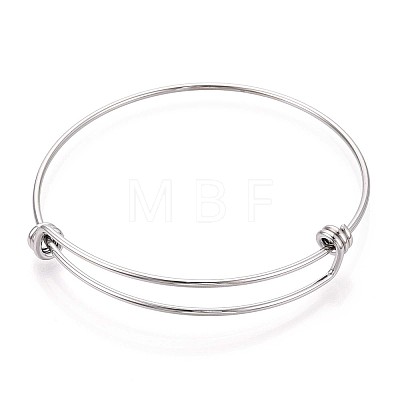 Tarnish Resistant Adjustable 201 Stainless Steel Expandable Bangle Making STAS-R069-04-1