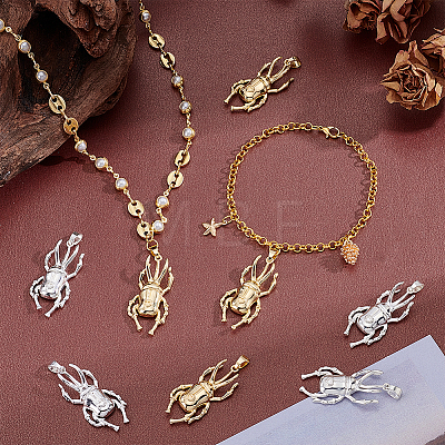 12Pcs 2 Colors Rack Plating Brass Pendants KK-GA0002-55-1