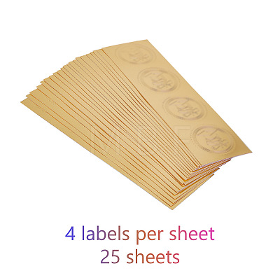 Self Adhesive Gold Foil Embossed Stickers DIY-WH0211-070-1