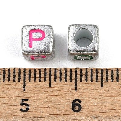 Opaque Acrylic Beads OACR-H052-02A-1