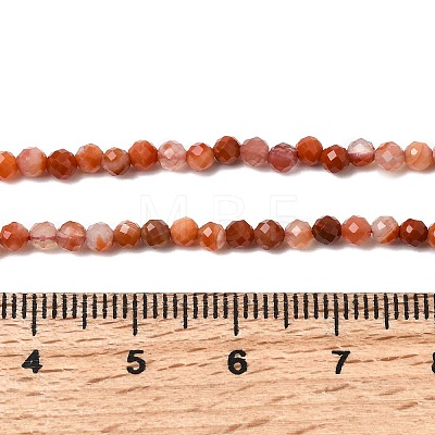 Natural Red Agate Beads Strands G-G343-B02-3mm-1