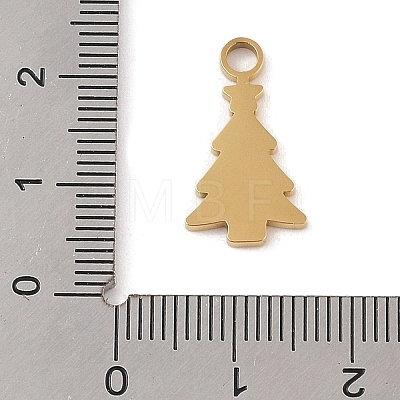 Christmas Theme Ion Plating(IP) 304 Stainless Steel Enamel Charms STAS-Z083-08G-03-1