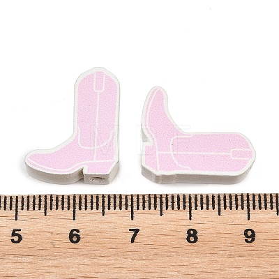 Printed Poplar Wood Beads WOOD-Z008-03B-1