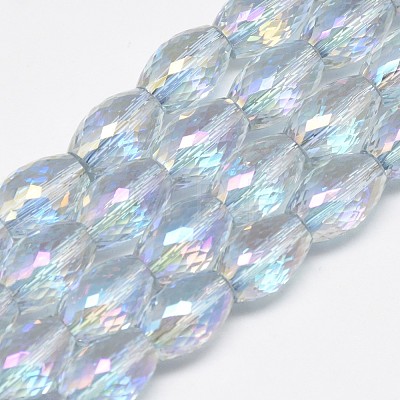 Electroplate Glass Beads Strands EGLA-Q089-A08-1