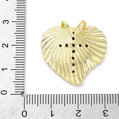 Brass Micro Pave Cubic Zirconia Pendants KK-S510-35G-02-1