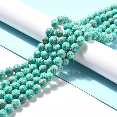 Synthetic Imperial Jasper Beads Strands G-E568-01C-02-1