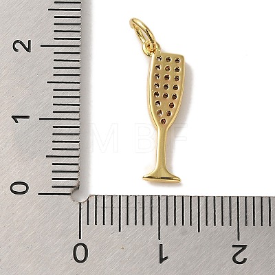 Brass Micro Pave Cubic Pendants X-KK-U027-07G-02-1