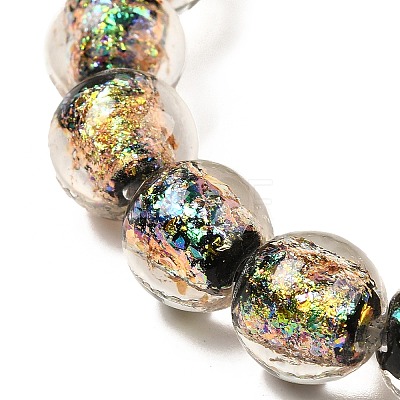 Handmade Dichroic Foil Glass Beads Strands DICH-U001-05F-1