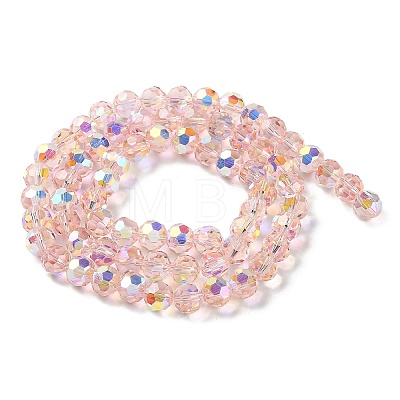 Electroplate Glass Beads Strands GLAA-Q099-E01-07-1