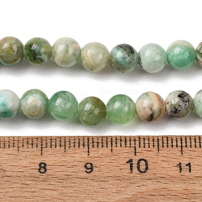 6MM Natural Green Line Jasper Round Beaded Necklaces GG-CBAA808-02P-A-1