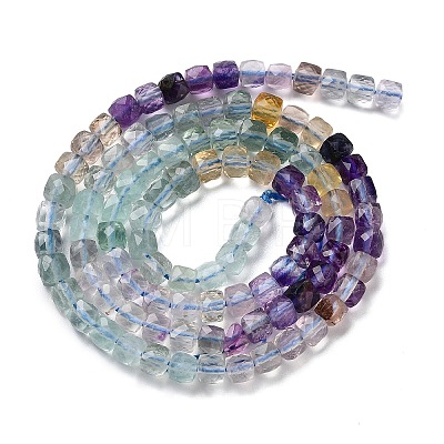 Gradient Color Natural Colorful Fluorite Beads Strands G-NH0001-H01-01-1