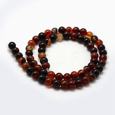 Natural Agate Beads Strands X-G-F417-07-8mm-1