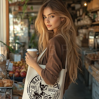 Canvas Women's Tote Bags ABAG-WH0056-004-1