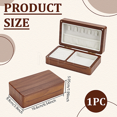 Rectangle Wooden Jewelry Organizer Magnetic Boxes CON-WH0112-073B-1