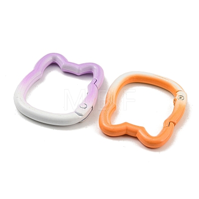 Spray Painted Alloy Spring Gate Rings FIND-Z056-05-1