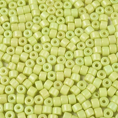 Opaque Baking Paint Glass Seed Beads SEED-T008-02L-1