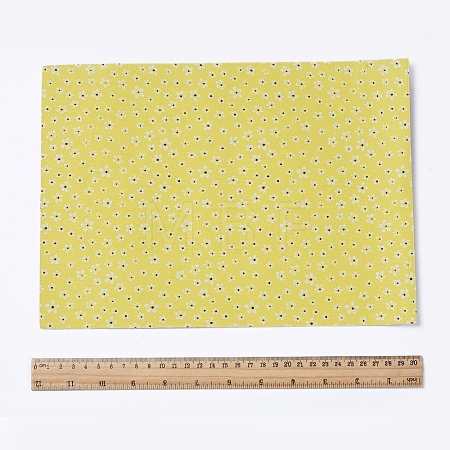 Floral Pattern Printed A4 Polyester Fabric Sheets DIY-WH0158-63A-10-1