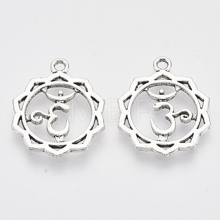 Tibetan Style Alloy Pendants TIBEP-S319-049A-RS-1