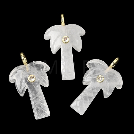 Natural Quartz Crystal Carved Pendants G-C282-04A-1