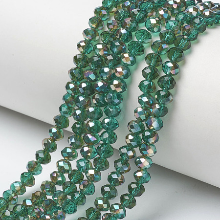 Electroplate Glass Beads Strands EGLA-A034-T6mm-J01-1