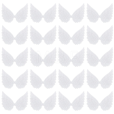 20Pcs Cloth & Glitter Powder Iron on Sew on Patches DIY-GF0014-66-1