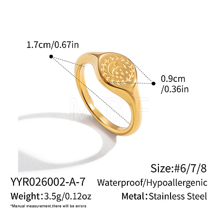 304 Stainless Steel Finger Rings for Women DP0534-2-1