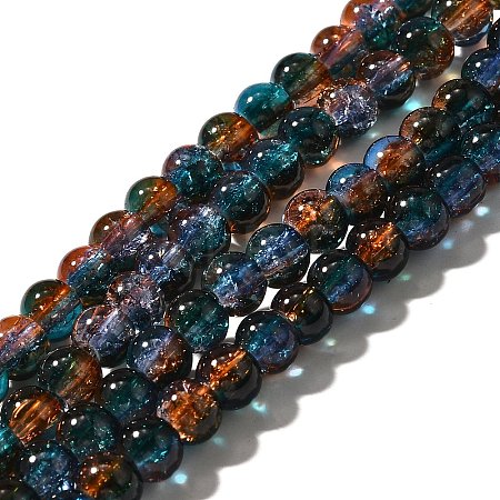 Crackle Glass Beads Strands CCG-C002-8mm-08-1