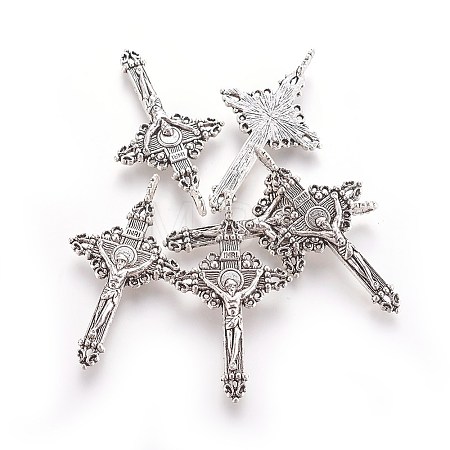 Tibetan Style Alloy Pendants PALLOY-J050-01AS-RS-1