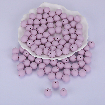 Round Silicone Focal Beads SI-JX0046A-136-1