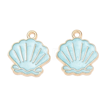 Alloy Enamel Pendants AL-CBAE435-16G-05-1