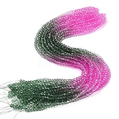 Transparent Glass Beads Strands GLAA-E036-07J-1