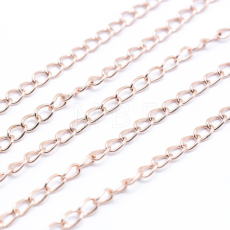 3.28 Feet Brass Twisted Chains Curb Chains X-CHC-L037-01RG-1