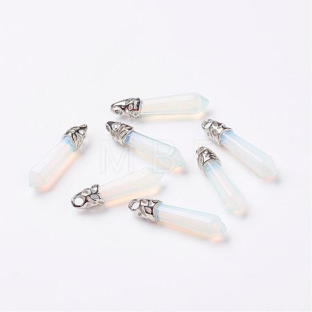 Opalite Pointed Pendants G-P309-07-1