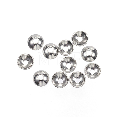 Non-Tarnish 201 Stainless Steel Bead Caps X-STAS-F040-20F-P-1