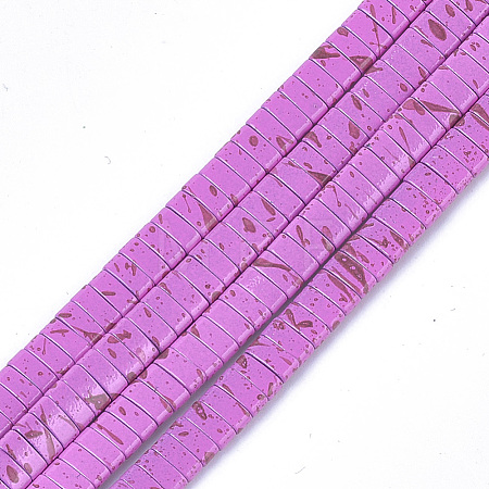 Spray Painted Non-magnetic Synthetic Hematite Beads G-T124-02F-1