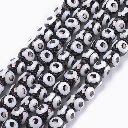 Electroplate Glass Beads Strands EGLA-T012-02C-1