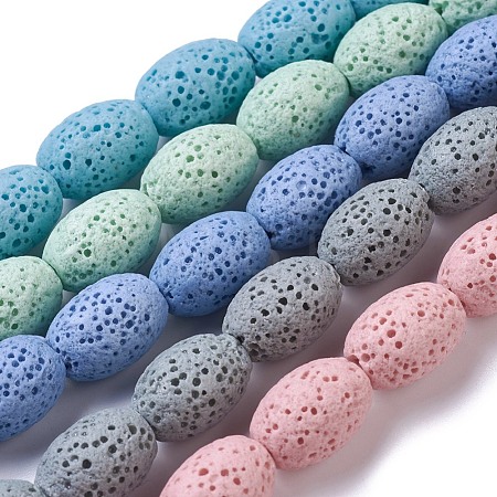 Natural Lava Rock Beads Strands G-F643-A-M-1