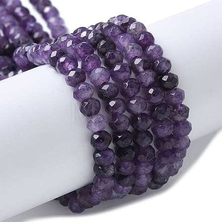 Dyed Natural Malaysia Jade Rondelle Beads Strands G-E316-2x4mm-65-1