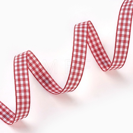 Double Face Gingham Ribbon Satin Ribbon RC10mmC01-1