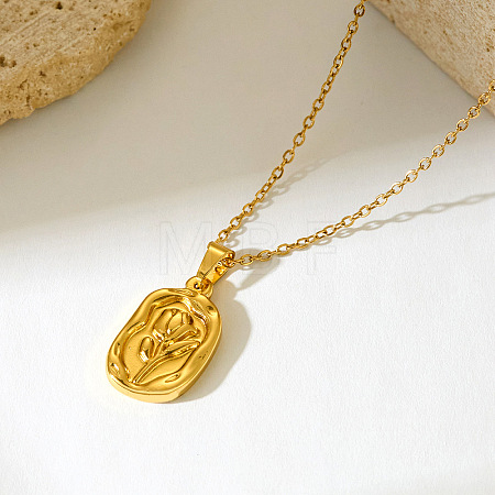 201 Stainless Steel Pendant Necklaces for Women WGB940F-03-1