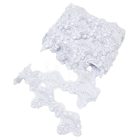 5Yards Polyester Flower Lace Ribbon OCOR-NB0002-82A-1