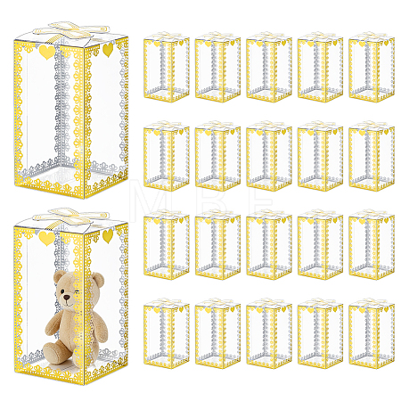 Gold Stamping Transparent PET Packaging Boxes CON-WH0816-85-1