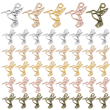 250Pcs 5 Colors Zinc Alloy Pendants FIND-GA0008-61-1