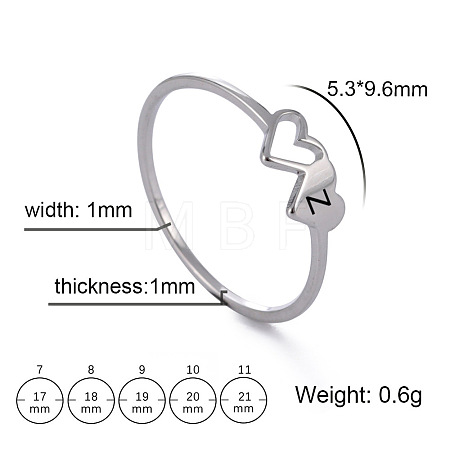 304 Stainless Steel Finger Rings for Women Men FS-WGB974C-79-1