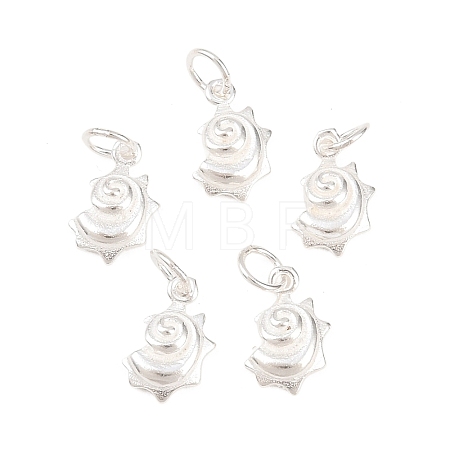 925 Sterling Silver Shell Shape Charms STER-I023-01S-01-1