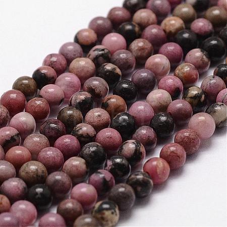 Natural Rhodonite Beads Strands G-D840-59-6mm-1