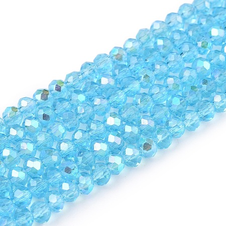 Electroplate Glass Beads Strands EGLA-A044-T2mm-L08-1