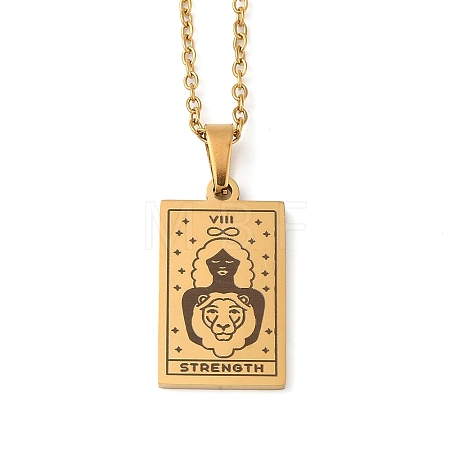Tarot Theme 304 Stainless Steel Pendant Nacklaces For Women STAS-S128-02H-1